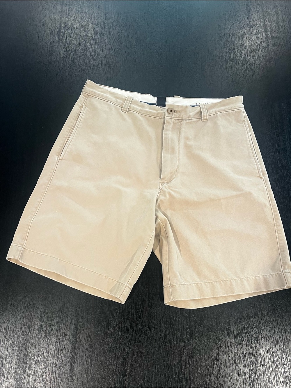 J. Crew Men's Tan Flat-Front Cotton Shorts